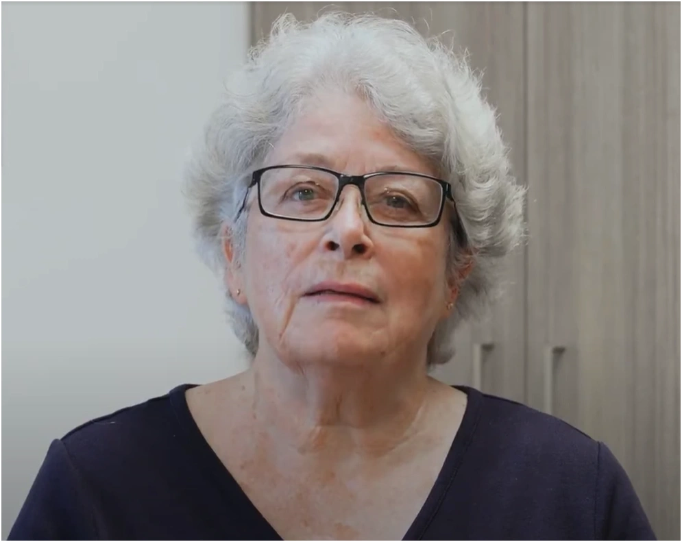 dental anxiety featuring a senior female patient with text reading first time I was not terrified at delta centre